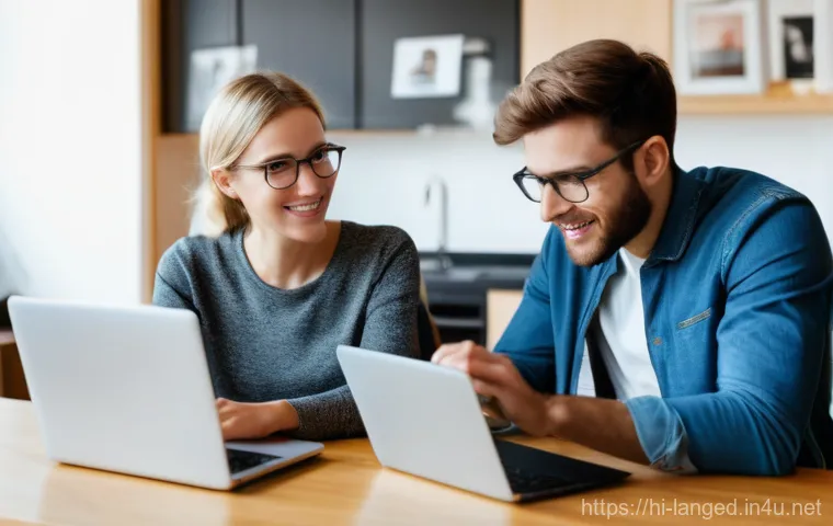 언어 교육에서의 협력적 학습 - **Prompt 1: Joyful Collaborative Language Learning at a Cafe**
    "A vibrant, high-resolution image...